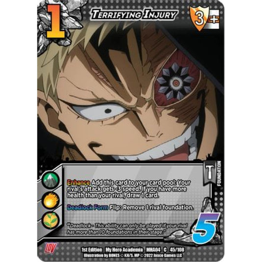 Terrifying Injury, 045/108, C, UniVersus, MHA04 League of Villains