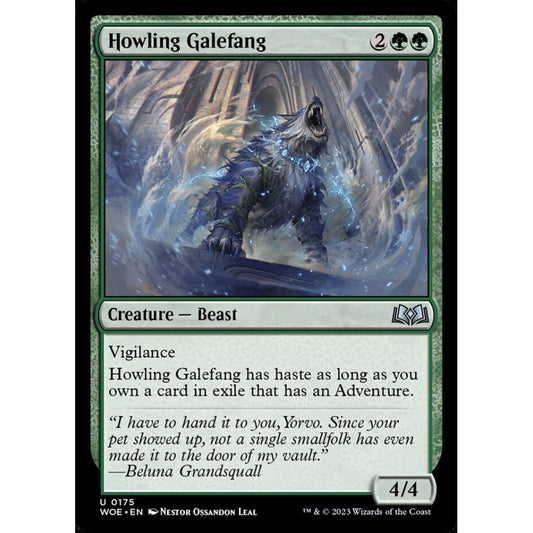 Howling Galefang, uncommon, 175, Magic the Gathering, Wilds of Eldraine