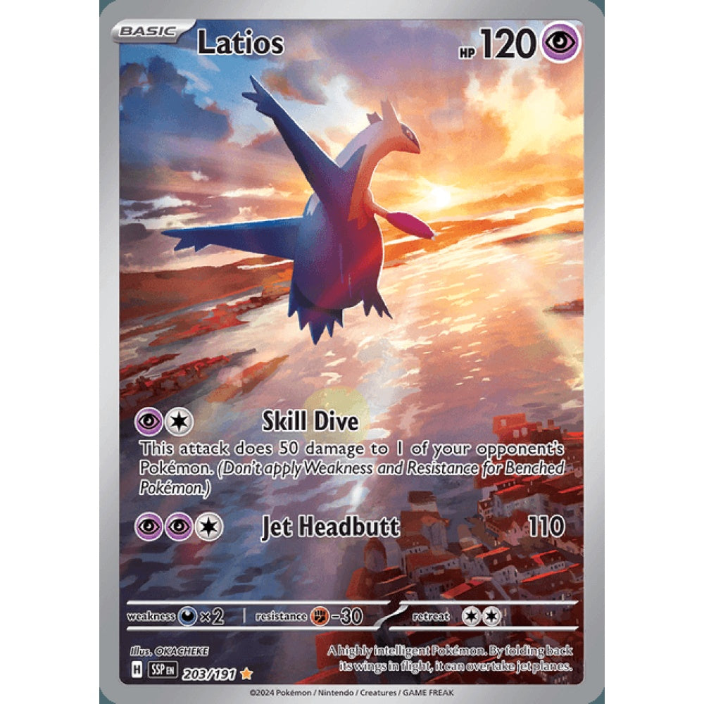 Latios Illustration Rare 203/191 Pokemon Card Game Surging Sparks
