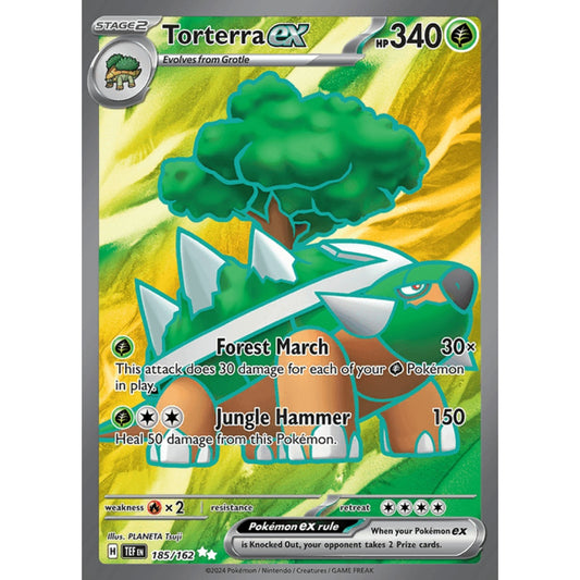 Torterra ex Full Art 185/162 Pokemon Card Game Temporal Forces