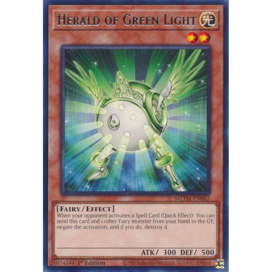 Herald of Green Light MZTM-EN062 Rare Yu-Gi-Oh Maze of the Master