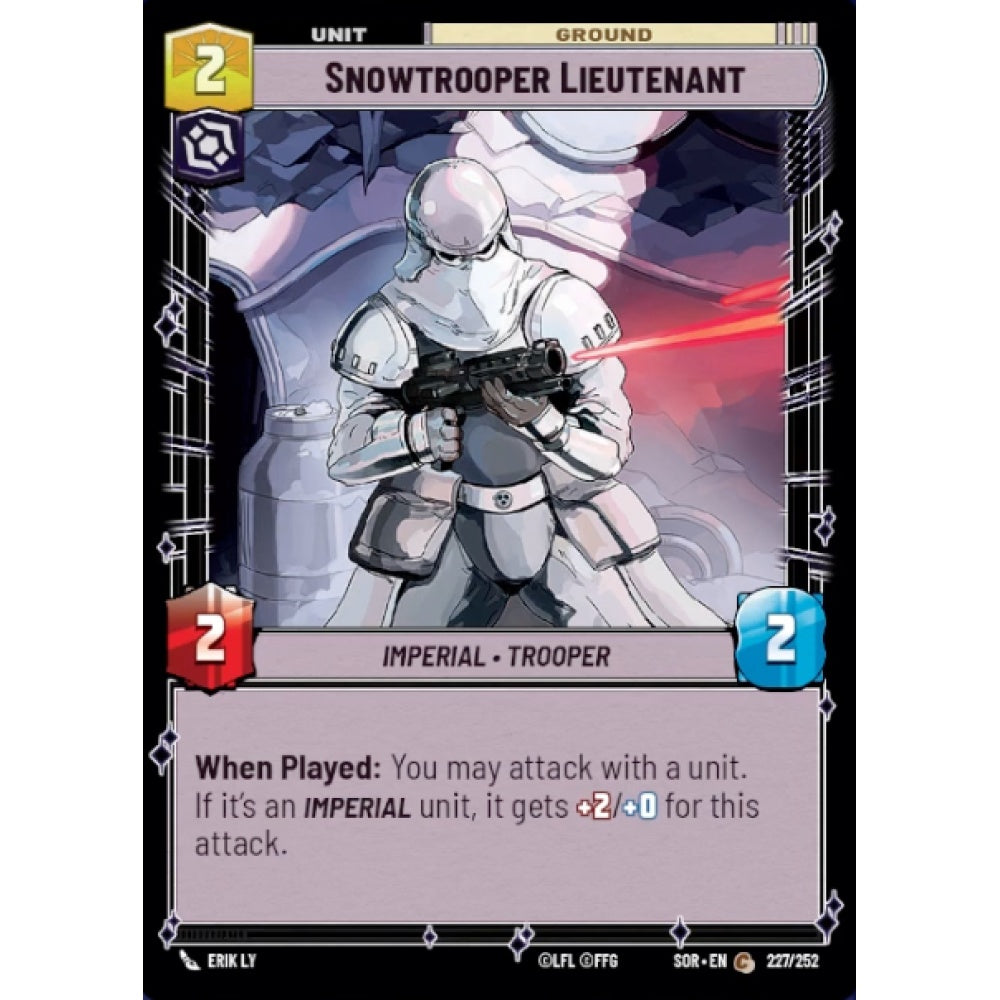Snowtrooper Lieutenant, 227, C, Star Wars Unlimited, Sparks Of Rebellion