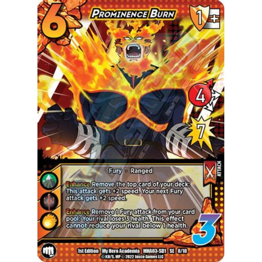 Prominence Burn, 8/18, SE, UniVersus, MHA03 Heroes Clash