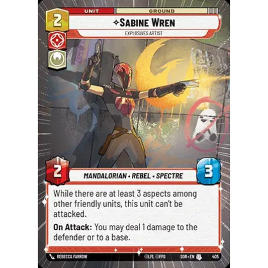 Sabine Wren, 405, U, Star Wars Unlimited, Sparks Of Rebellion