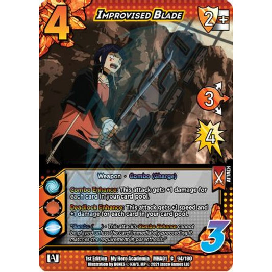 Improvised Blade, 94/180, C, UniVersus, MHA01 My Hero Academia