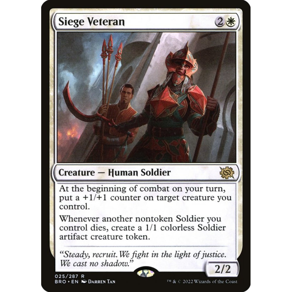 Siege Veteran rare 25 Magic the Gathering The Brothers' War