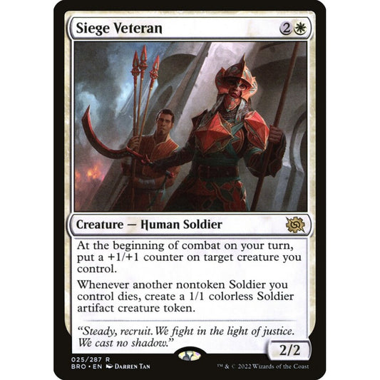 Siege Veteran rare 25 Magic the Gathering The Brothers' War