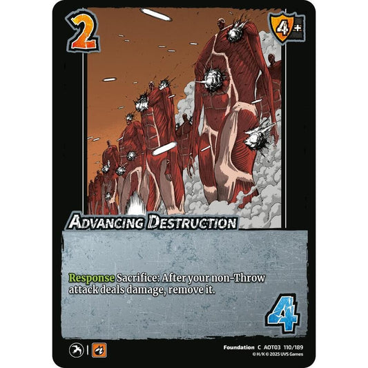 Advancing Destruction 110/189 AOT03 Universus Attack on Titan: Apocalypse Foundation C