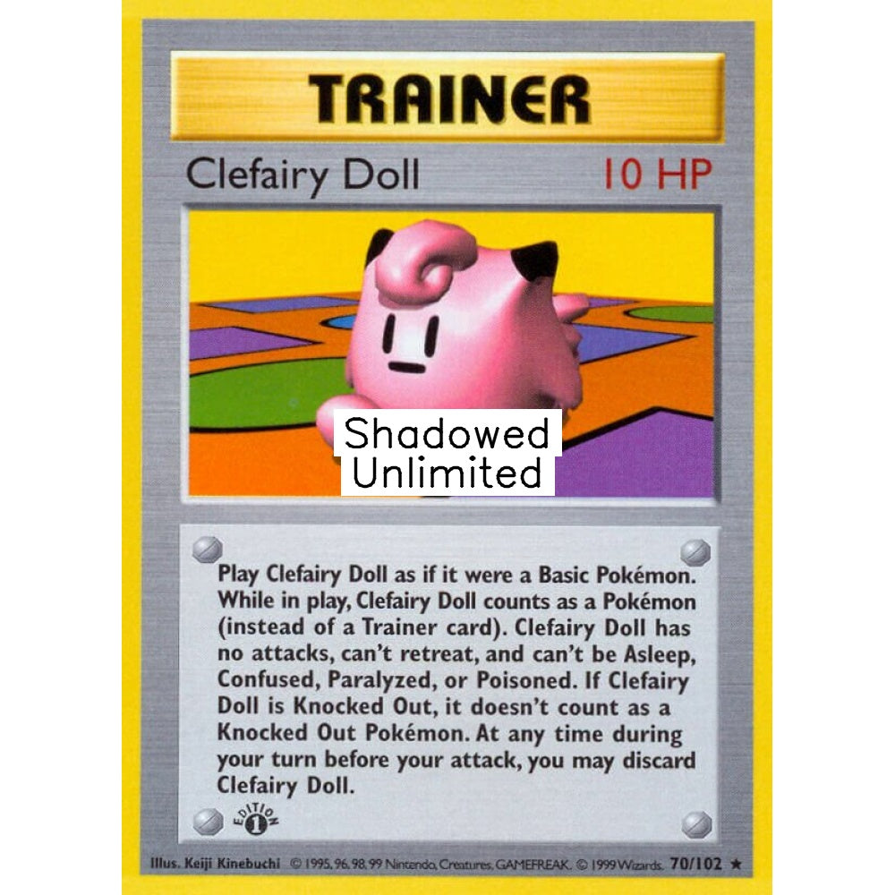 Clefairy Doll Rare 70/102 Pokemon Card Game Base Set