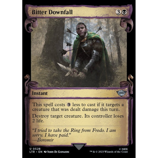Bitter Downfall, uncommon, 528, Magic the Gathering, The Lord of the Rings: Tales of Middle-earth