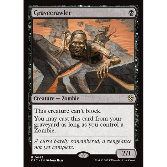 Gravecrawler, 43, rare, Magic: The Gathering, Aetherdrift Commander