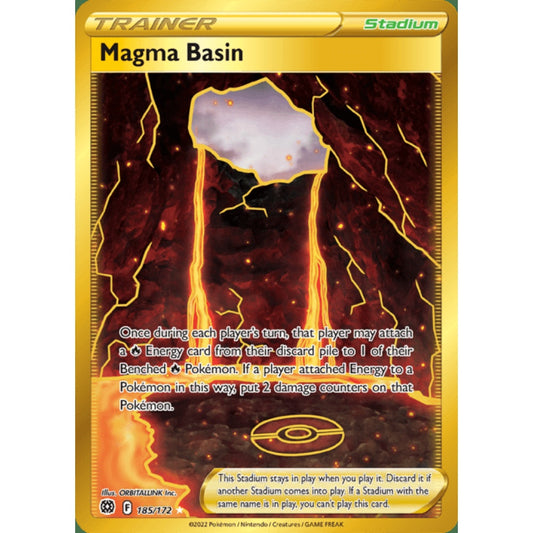 Magma Basin Secret Rare 185/172 Pokemon Card Game Brilliant Stars