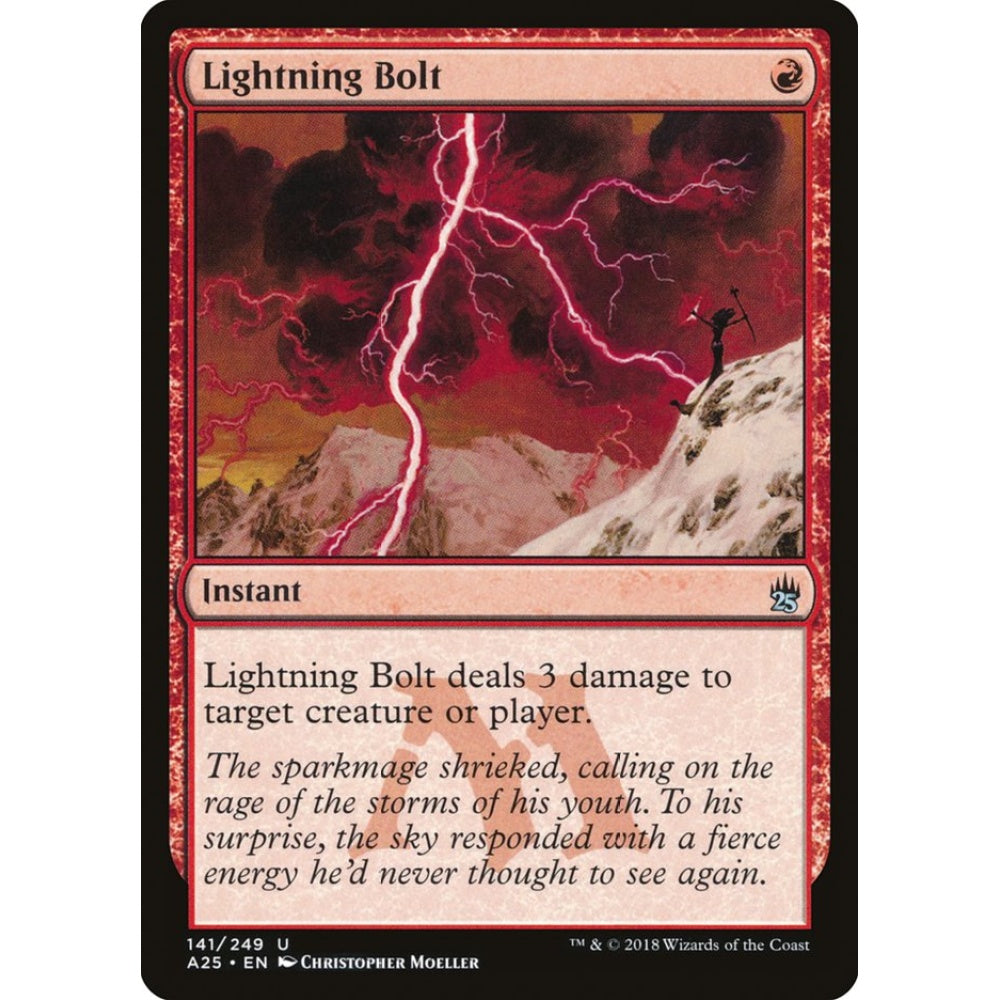 Lightning Bolt uncommon 141 Magic the Gathering Masters 25