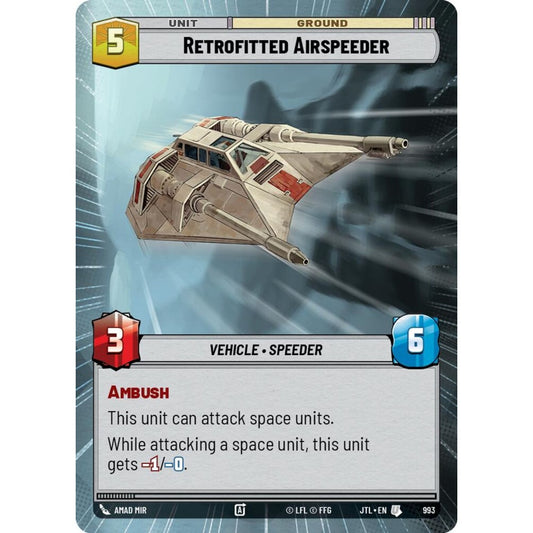 Retrofitted Airspeeder, U, JTL 993) Hyperspace Foil, Star Wars Unlimited