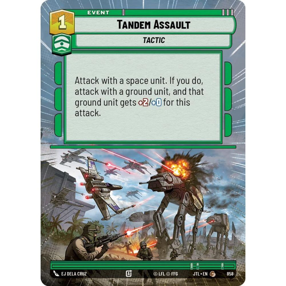 Tandem Assault, C, JTL 858) Hyperspace Foil, Star Wars Unlimited