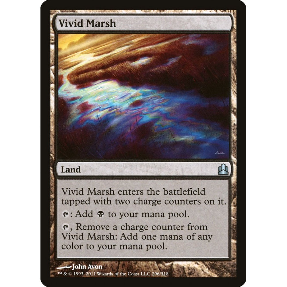 Vivid Marsh uncommon 296 Magic the Gathering Commander 2011