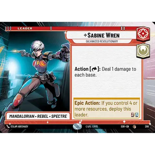 Sabine Wren, 280, C, Star Wars Unlimited, Sparks Of Rebellion