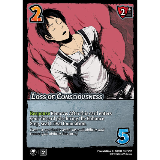 Loss of Consciousness, 141/297, C, UniVersus, Attack on Titan: Battle for Humanity
