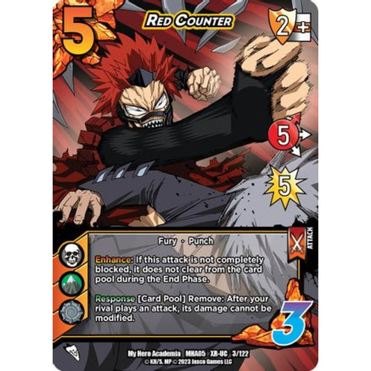 Red Counter, 3/122, XR-UC, UniVersus, MHA05 Undaunted Raid