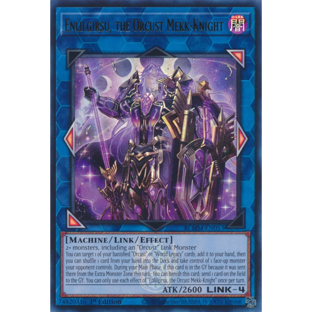 Enlilgirsu, the Orcust Mekk-Knight BLMM-EN053 Ultra Ultra Rare Yu-Gi-Oh Battles of Legend: Monster Mayhem in Art