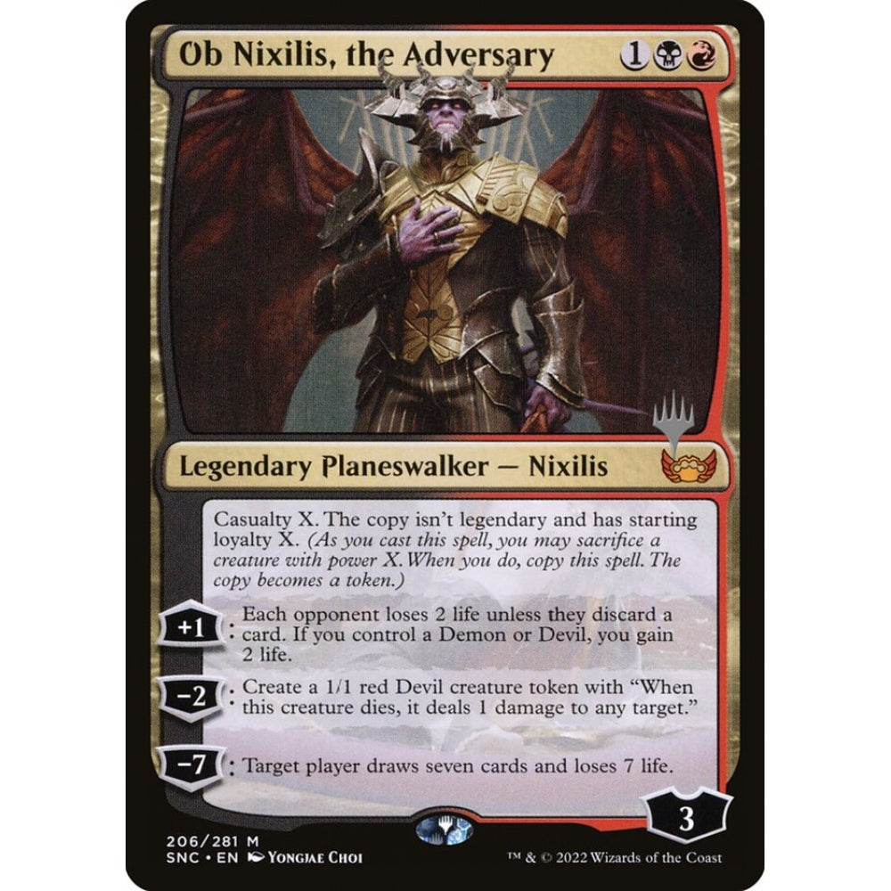 Ob Nixilis, the Adversary mythic 206p Magic the Gathering Streets of New Capenna Promos