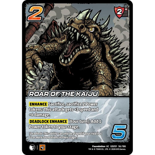 Roar of the Kaiju GDZ01 56/186 GDZ01 Universus Godzilla: Reign of Kaiju Foundation UC