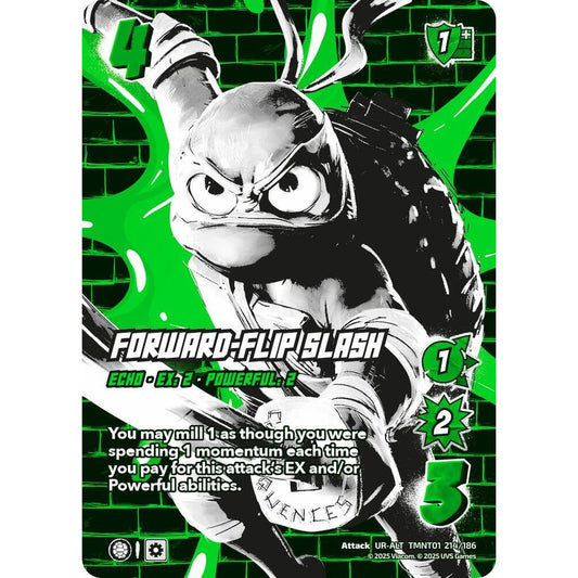 Forward-Flip Slash 214/186 TMNT01 Universus Teenage Mutant Ninja Turtles Attack UR-ALT