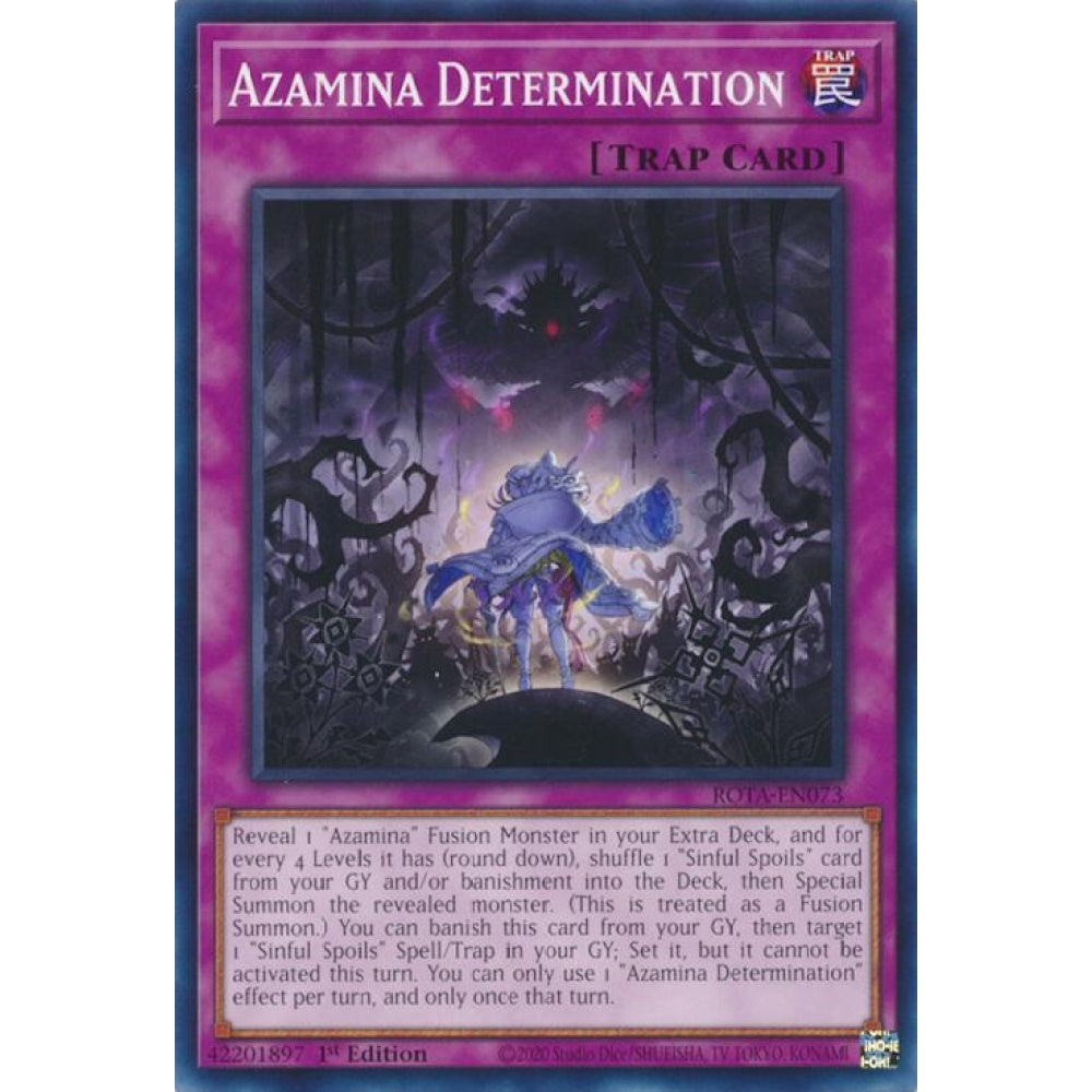 Azamina Determination ROTA-EN073 Common Yu-Gi-Oh Rage of the Abyss