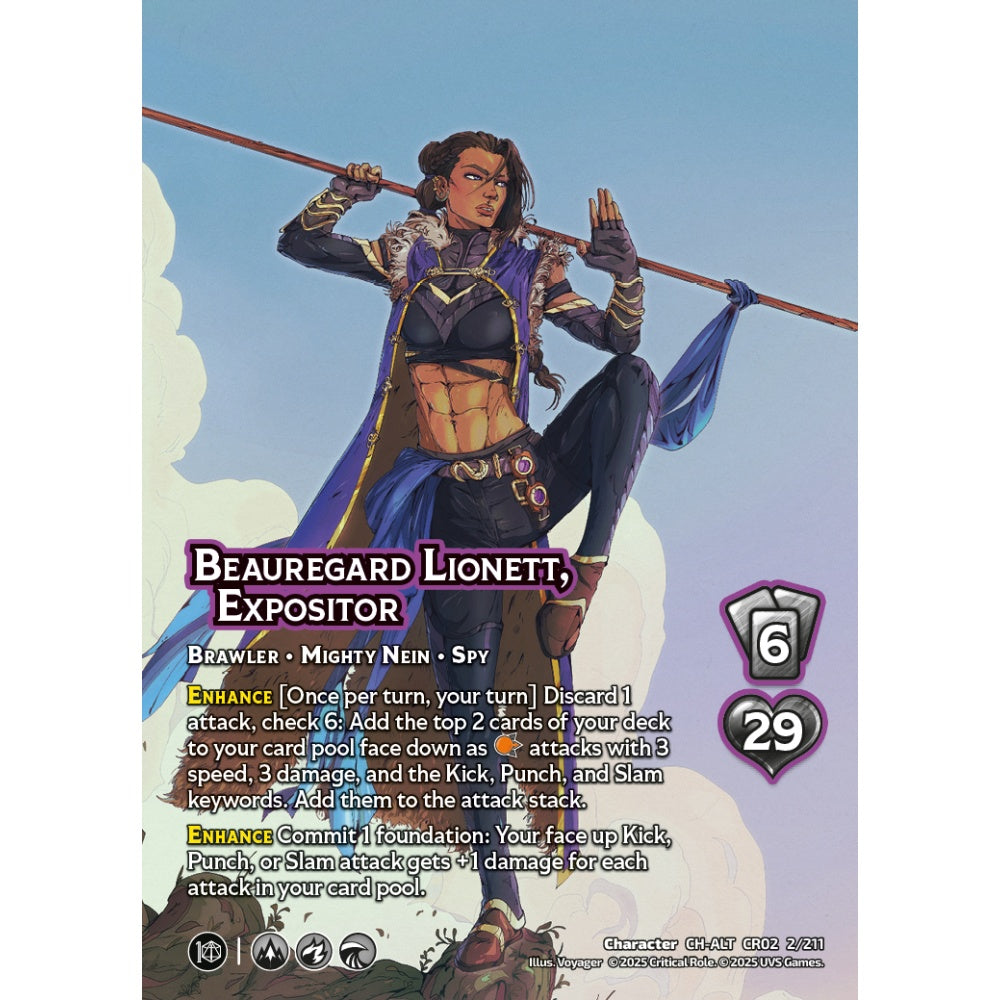 Beauregard Lionett, Expositor, 2/211, CR02, Universus, Critical Role: Heroes Of Exandria, Character, CH-ALT