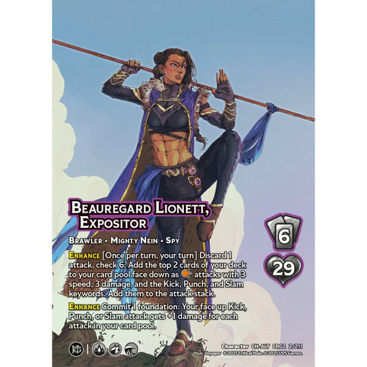 Beauregard Lionett, Expositor, 2/211, CR02, Universus, Critical Role: Heroes Of Exandria, Character, CH-ALT