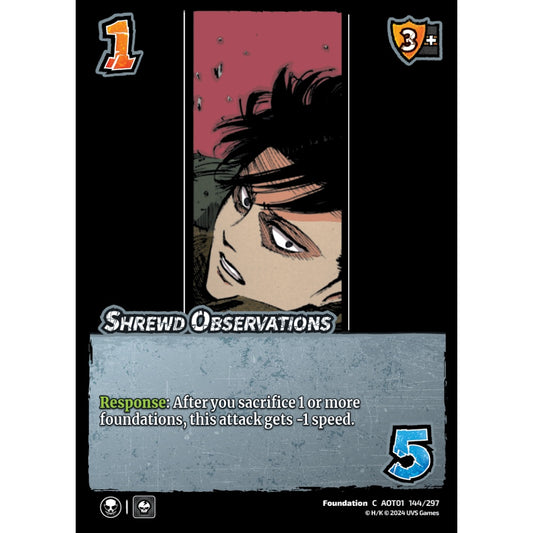 Shrewd Observations, 144/297, C, UniVersus, Attack on Titan: Battle for Humanity