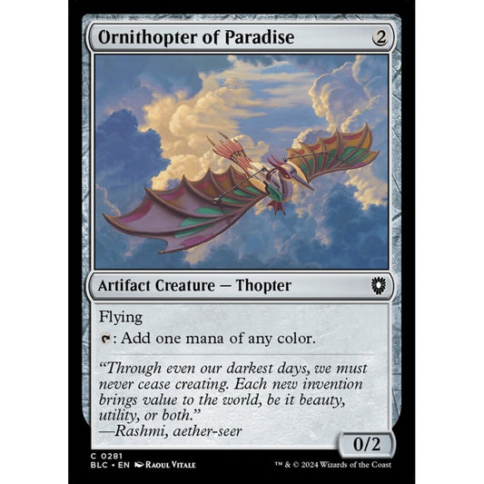 Ornithopter of Paradise, 281, common, Magic: The Gathering, Bloomburrow