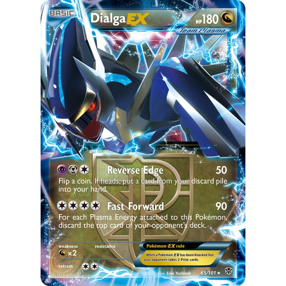 Dialga-EX Rare Holo EX 65/101 Pokemon Card Game Plasma Blast
