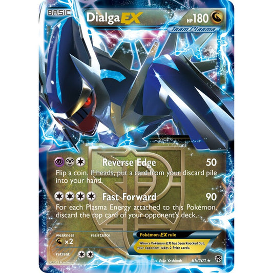Dialga-EX Rare Holo EX 65/101 Pokemon Card Game Plasma Blast