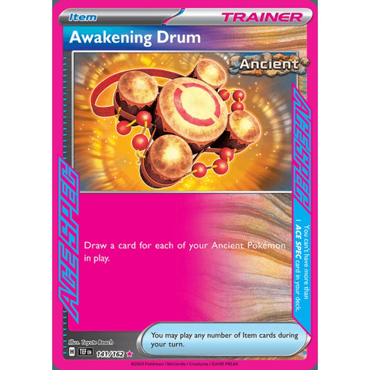 Awakening Drum ACE Spec 141/162 Pokemon Card Game Temporal Forces