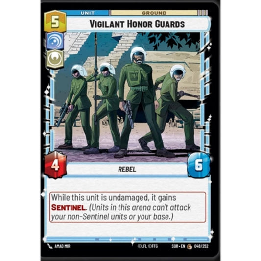 Vigilant Honor Guards, 48, C, Star Wars Unlimited, Sparks Of Rebellion