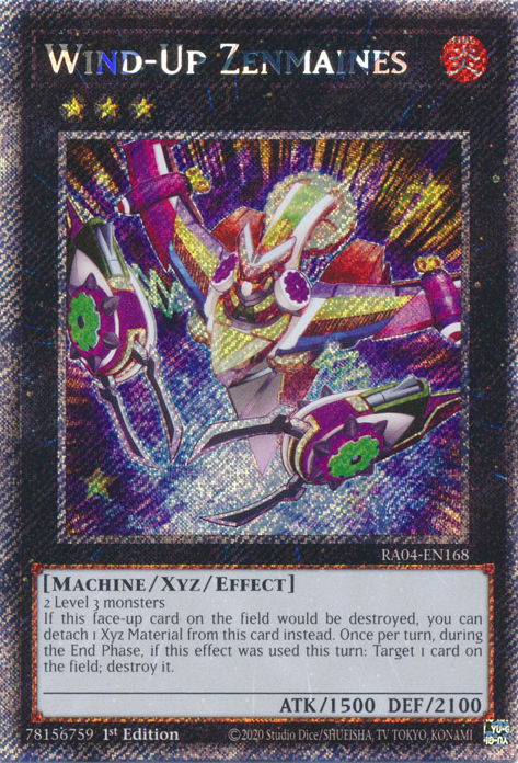 Wind-Up Zenmaines RA04-EN168 QCR Quarter Century Secret Rare Yu-Gi-Oh Quarter Century Stampede in Art