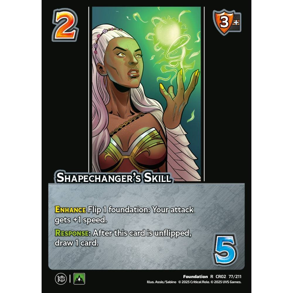 Shapechanger’s Skill, 77/211, CR02, Universus, Critical Role: Heroes Of Exandria, Foundation, R