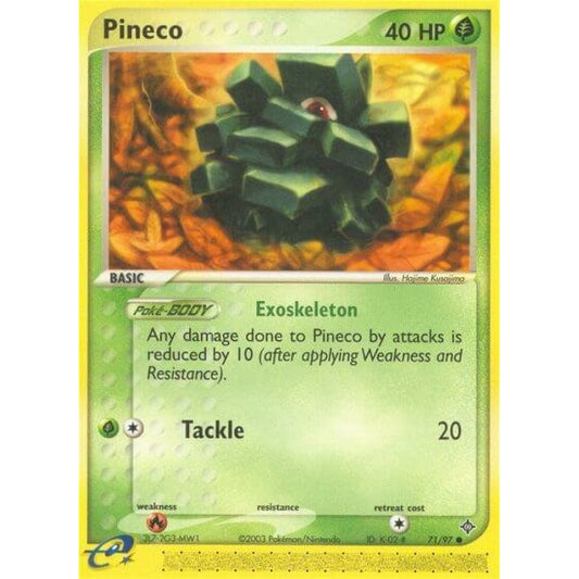 Pineco Common 71/97 Pokemon Card Game EX Dragon