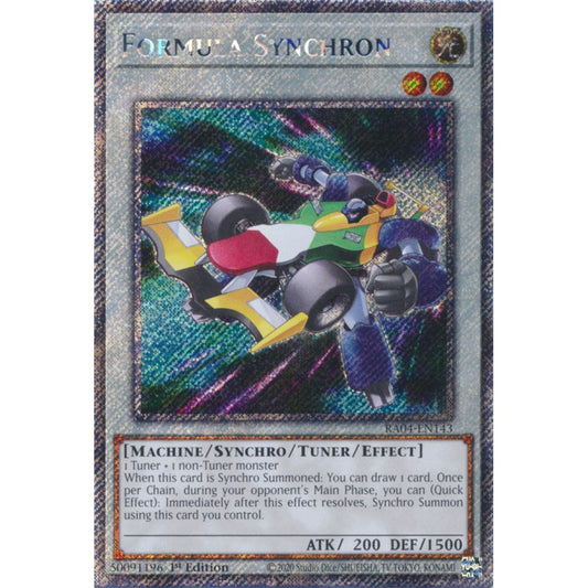 Formula Synchron RA04-EN143 QCR Quarter Century Secret Rare Yu-Gi-Oh Quarter Century Stampede in Art
