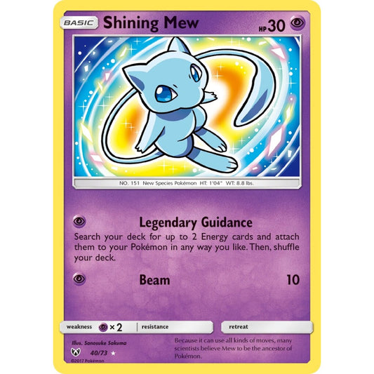 Shining Mew Rare Shining 40/73 Pokemon Card Game Shining Legends