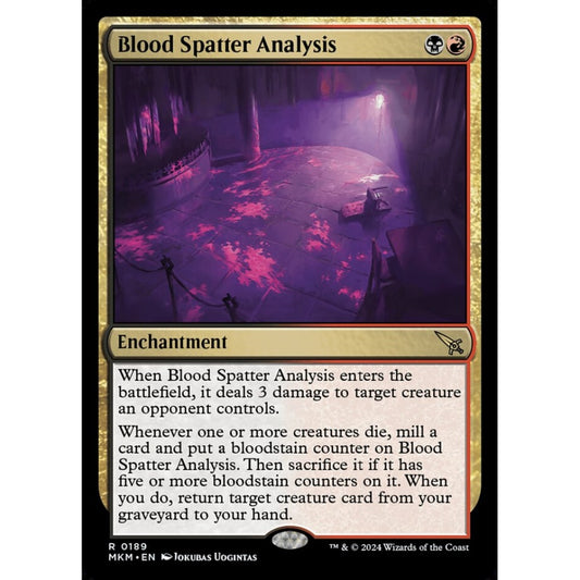 Blood Spatter Analysis rare 189 Magic the Gathering Murders at Karlov Manor