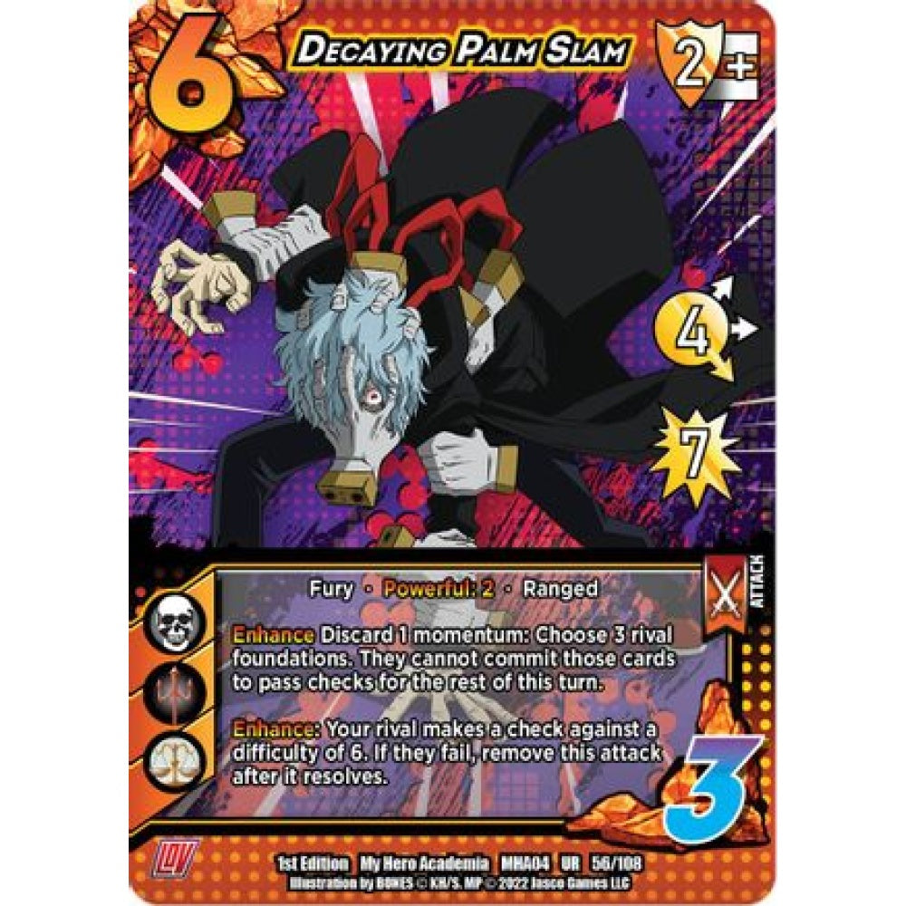 Decaying Palm Slam, 056/108, UR, UniVersus, MHA04 League of Villains