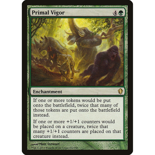 Primal Vigor rare 162 Magic the Gathering Commander 2013