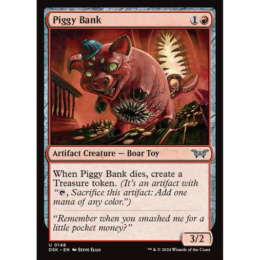 Piggy Bank, 148, uncommon, Magic: The Gathering, Duskmourn: House of Horror