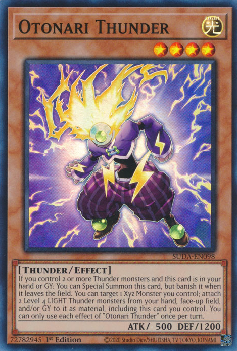 Otonari Thunder SUDA-EN098 Super Super Rare Yu-Gi-Oh Supreme Darkness in Art