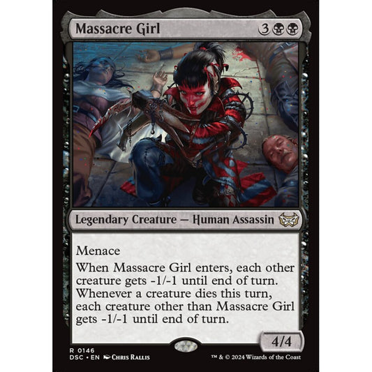 Massacre Girl, 146, rare, Magic: The Gathering, Duskmourn: House of Horror