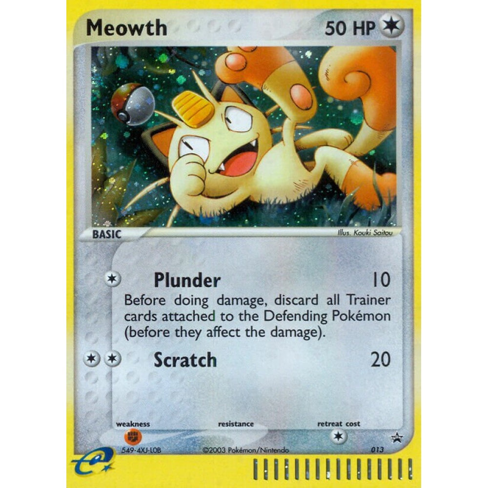 Meowth Promo 13 Pokemon Card Game Nintendo Promos