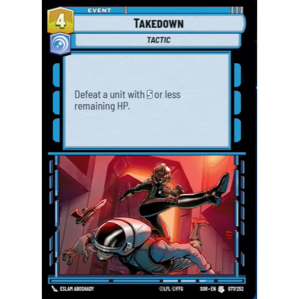 Takedown, 77, U, Star Wars Unlimited, Sparks Of Rebellion