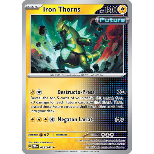 Iron Thorns Rare 062/162 Pokemon Card Game Temporal Forces
